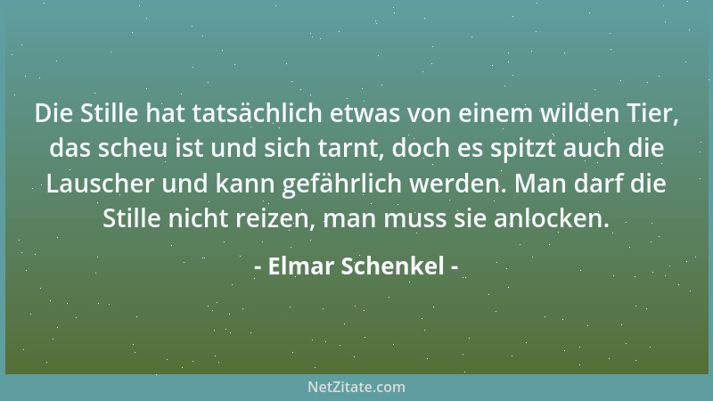 Elmar Schenkel - Wir haben eine Welt produziert, in der wir uns Unsicherheit gar nicht erst leisten können, ob es nun Autos...