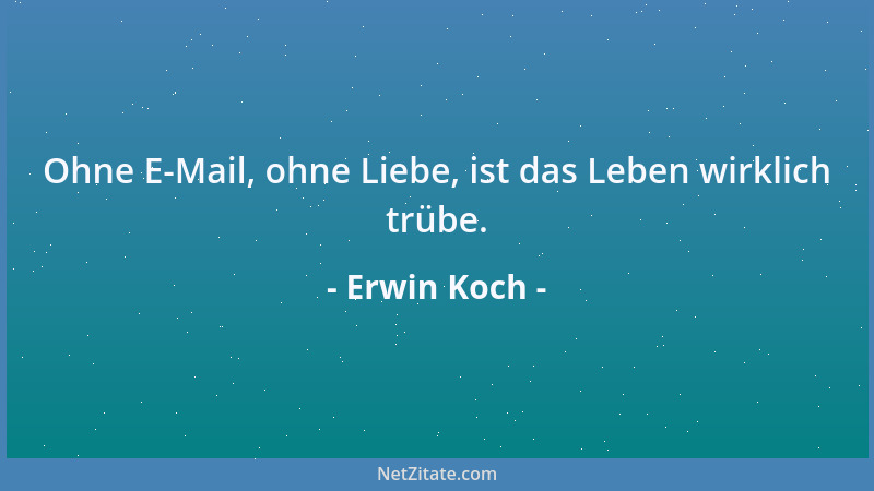 Erwin Koch - Es ist so viel, was man hat und so wenig, das man braucht....