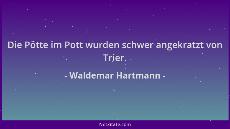 Waldemar Hartmann - Die Pötte im Pott wurden schwer angekratzt von Trier....