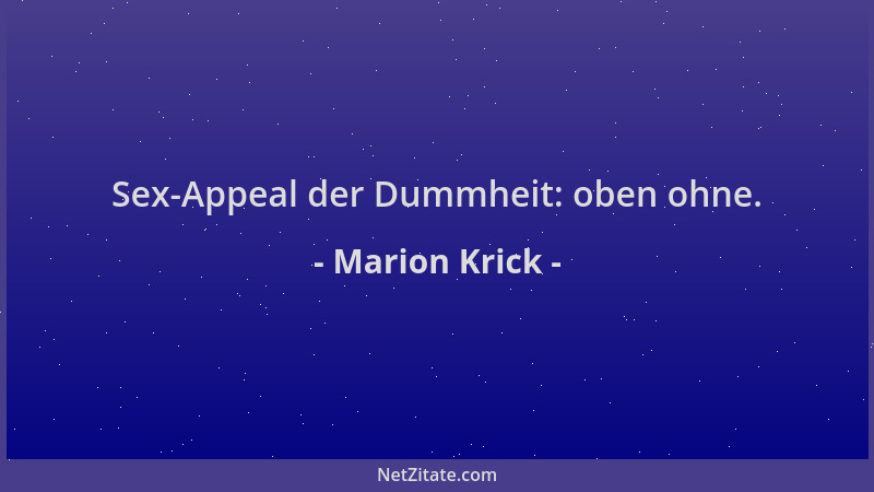 Marion Krick - Sex-Appeal der Dummheit: oben ohne....