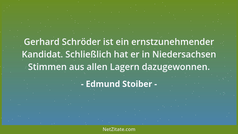Edmund Stoiber - Ich betrachte die SPD als eine nicht mehr reformfähige Partei....