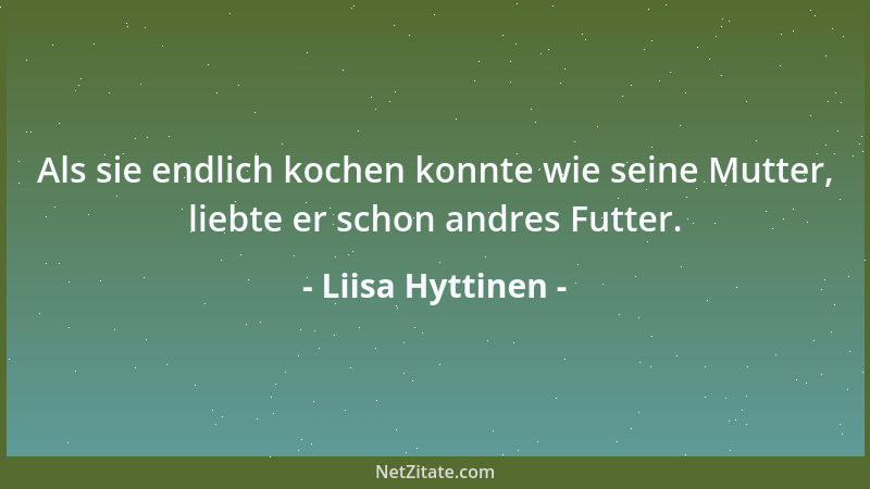 Liisa Hyttinen - In manche Messer muss man selbst rennen, um zu wissen, das sie scharf sind....