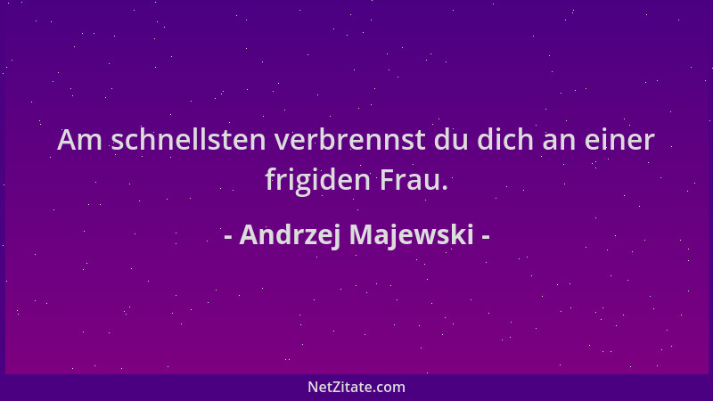 Andrzej Majewski - Am schnellsten verbrennst du dich an einer frigiden Frau....