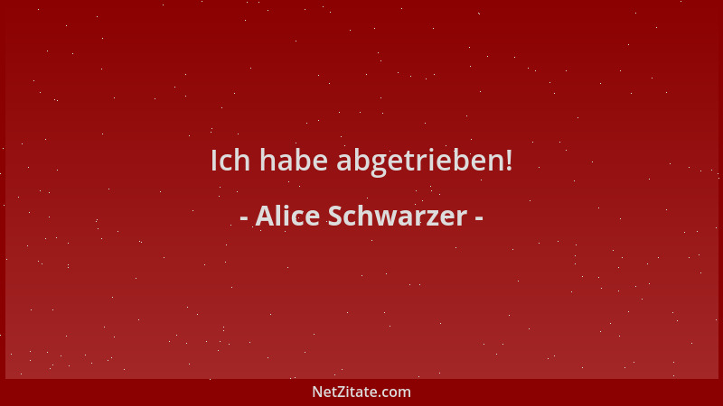 Alice Schwarzer - Ich habe abgetrieben!...