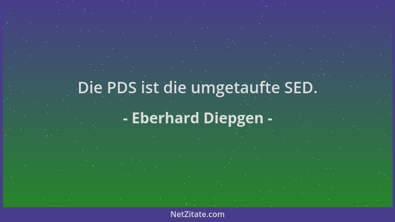 Eberhard Diepgen - Die PDS ist die umgetaufte SED....