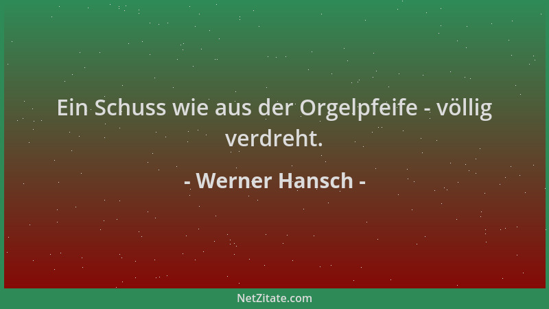 Werner Hansch - Ein Schuss wie aus der Orgelpfeife - völlig verdreht....