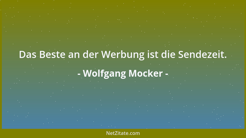 Wolfgang Mocker - Nachteil von Idealen: Sie lassen nichts zu wünschen übrig....
