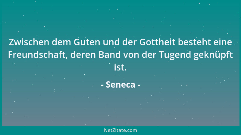 Seneca - Der Beste unter den Schlechten muß schon zur ersten Wahl zählen....
