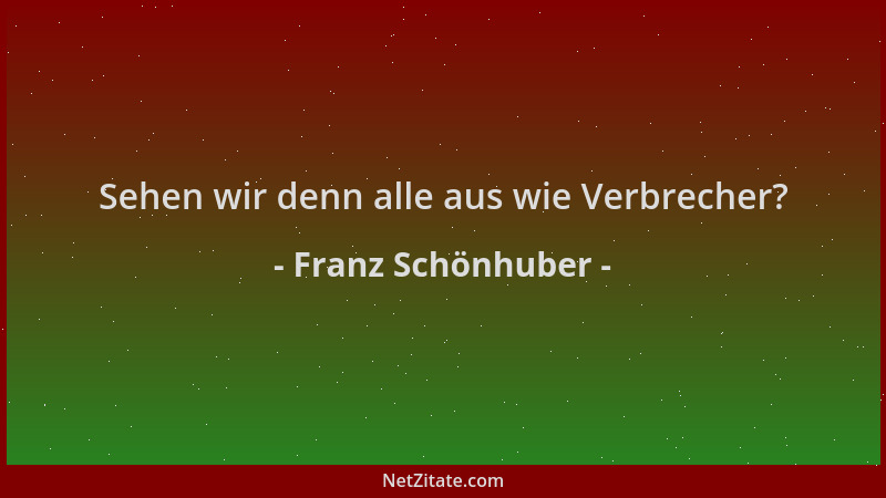 Franz Schönhuber - Sehen wir denn alle aus wie Verbrecher?...