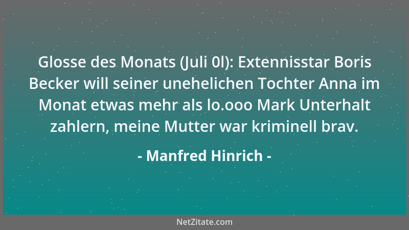 Manfred Hinrich - Mittel für ein menschliches Leben sind da, wir nicht....