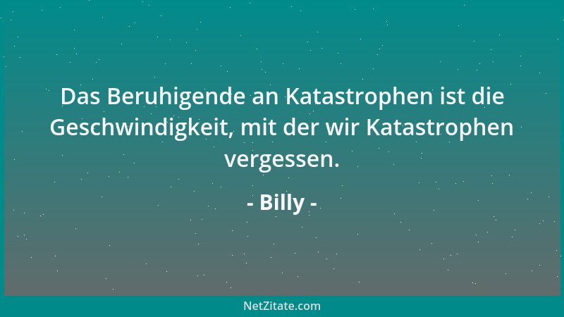 Billy - Die Verneinung ist das Vorzeichen einer gründlichen Arbeit....