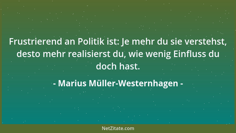 Marius Müller-Westernhagen - Ich galt immer als schwierig, auch als Schauspieler....