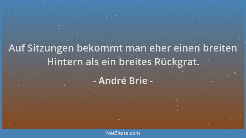 André Brie - Auf Sitzungen bekommt man eher einen breiten Hintern als ein breites Rückgrat....