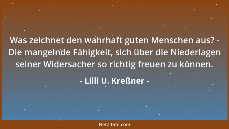 Lilli U. Kreßner - Gar manches bliebe uns erspart, gäbe es Kehrmaschinen für menschliche Gedankengänge....