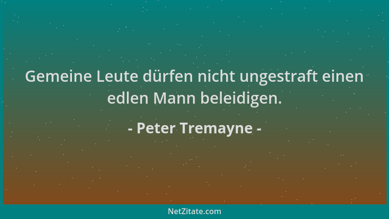 Peter Tremayne - Gemeine Leute dürfen nicht ungestraft einen edlen Mann beleidigen....