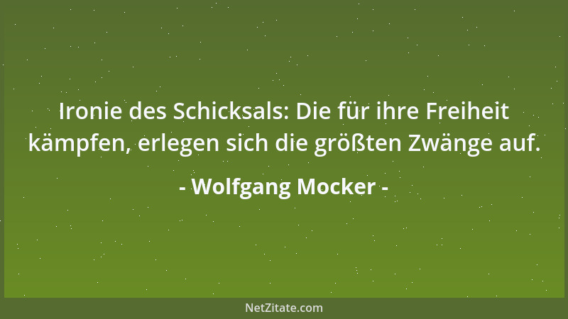 Wolfgang Mocker - Die vierte Welt: unsere Umwelt....