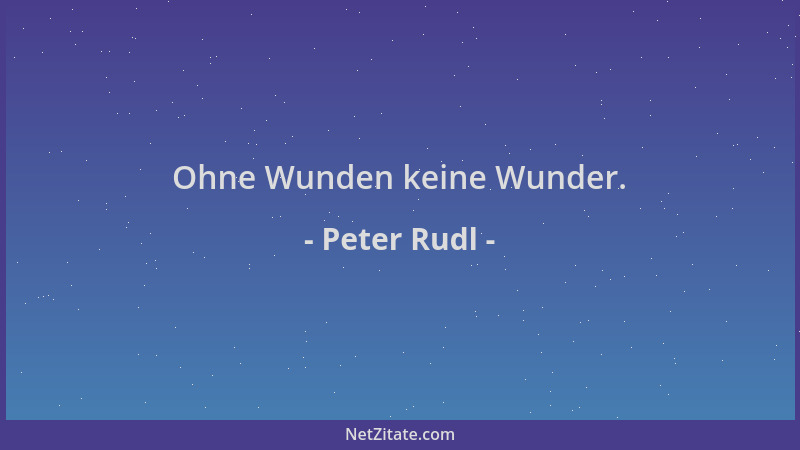 Peter Rudl - Ohne Wunden keine Wunder....