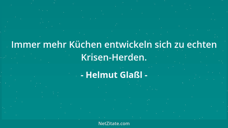 Helmut Glaßl - Immer mehr Küchen entwickeln sich zu echten Krisen-Herden....