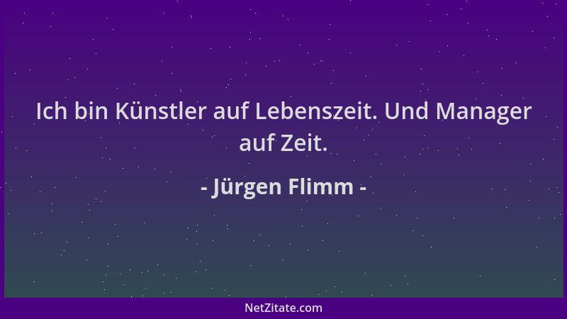 Jürgen Flimm - Ich bin Künstler auf Lebenszeit. Und Manager auf Zeit....