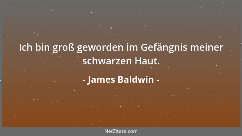 James Baldwin - Ich bin groß geworden im Gefängnis meiner schwarzen Haut....