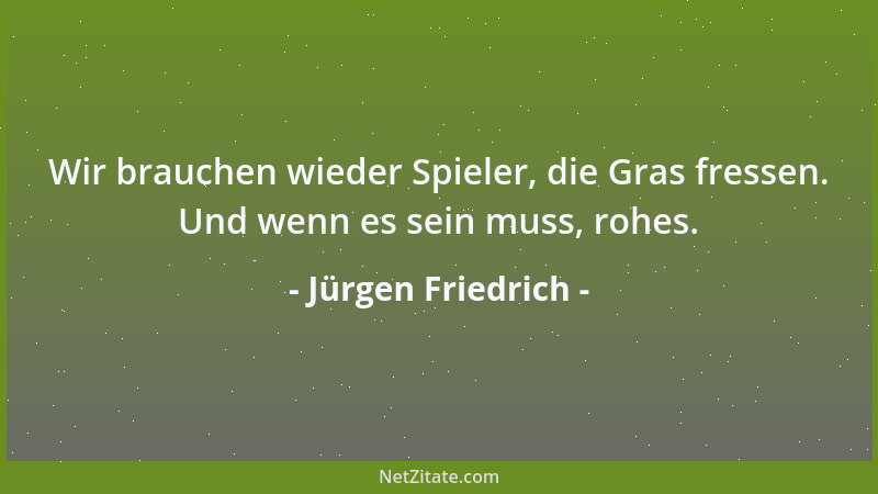Jürgen Friedrich - Wir haben früher auch mit elf Deutschen einen schönen Scheißdreck gespielt....