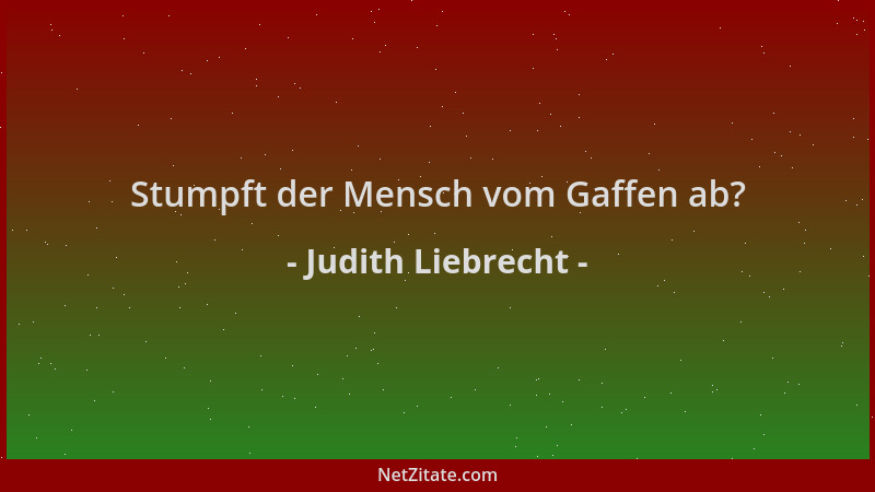 Judith Liebrecht - Stumpft der Mensch vom Gaffen ab?...