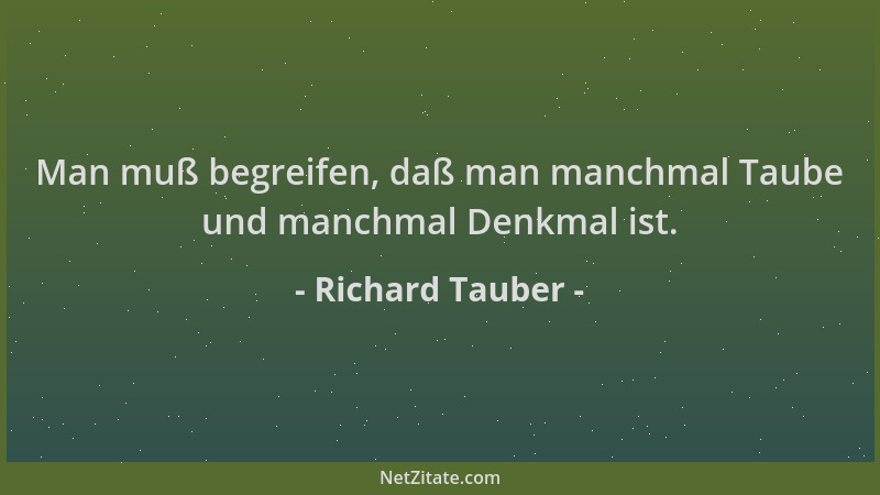 Richard Tauber - Man muß begreifen, daß man manchmal Taube und manchmal Denkmal ist....
