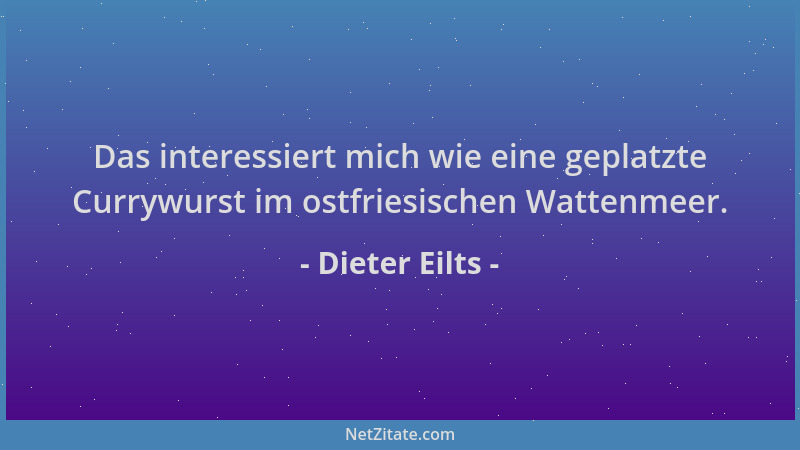 Dieter Eilts - Das interessiert mich wie eine geplatzte Currywurst im ostfriesischen Wattenmeer....