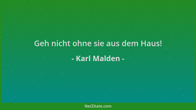Karl Malden - Geh nicht ohne sie aus dem Haus!...