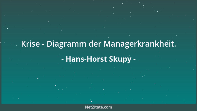 Hans-Horst Skupy - Krise - Diagramm der Managerkrankheit....