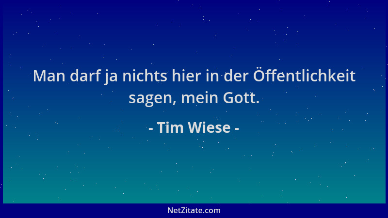 Tim Wiese - Man darf ja nichts hier in der Öffentlichkeit sagen, mein Gott....