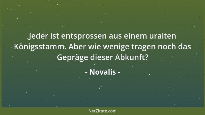 Novalis - Alle Zufälle des Lebens sind Materialien, aus denen du machen kannst, was du willst....