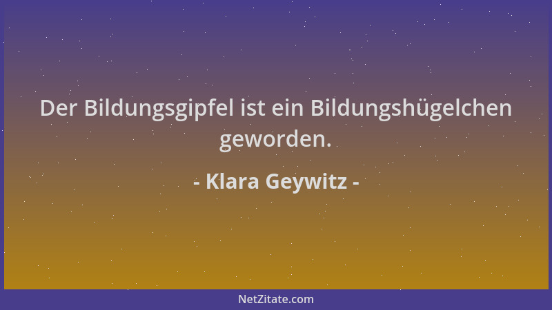 Klara Geywitz - Der Bildungsgipfel ist ein Bildungshügelchen geworden....