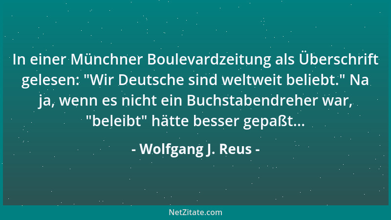 Wolfgang J. Reus - Hatten sie einen schlechten Tag? Seien sie nicht traurig. Das Leben besteht nicht nur aus Erfolgen. Manc...