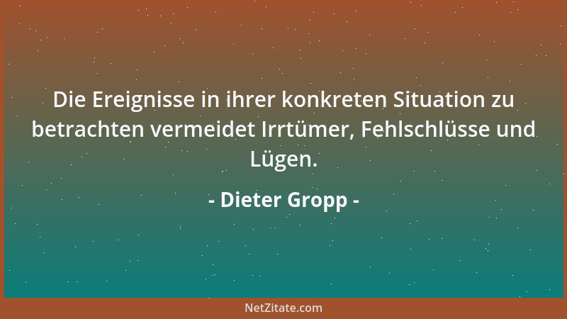 Dieter Gropp - Der Erfolg kommt selten vom Müssen, sondern eher vom Wollen....