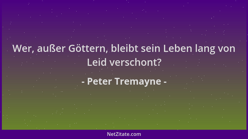 Peter Tremayne - Wer, außer Göttern, bleibt sein Leben lang von Leid verschont?...