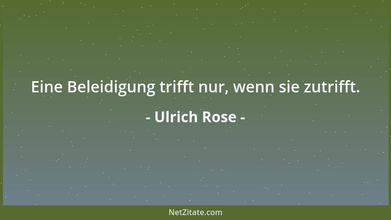 Ulrich Rose - Ein Problem ist nur dazu da, gelöst zu werden....