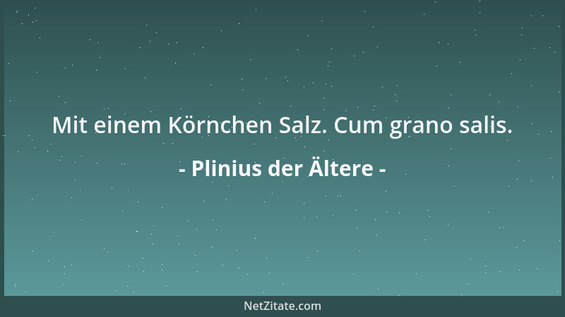 Plinius der Ältere - Leben heißt beobachten....