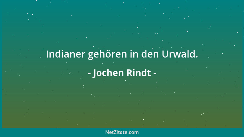 Jochen Rindt - Indianer gehören in den Urwald....