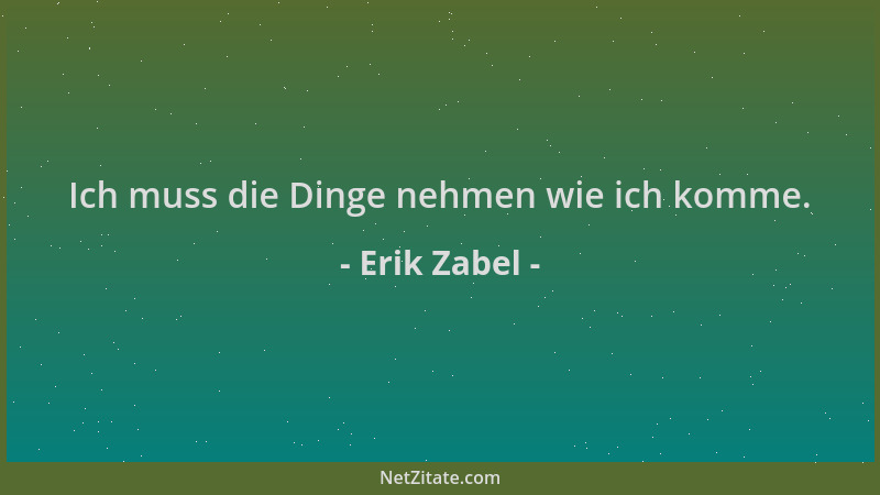 Erik Zabel - Ich muss die Dinge nehmen wie ich komme....