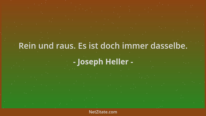Joseph Heller - Rein und raus. Es ist doch immer dasselbe....