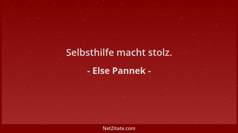 Else Pannek - Selbsthilfe macht stolz....