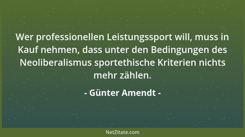 Günter Amendt - Wer professionellen Leistungssport will, muss in Kauf nehmen, dass unter den Bedingungen des Neoliberalismu...