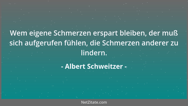 Albert Schweitzer - Das Gesetz der Zurückhaltung ist bestimmt, durch das Recht der Herzlichkeit durchbrochen zu werden....