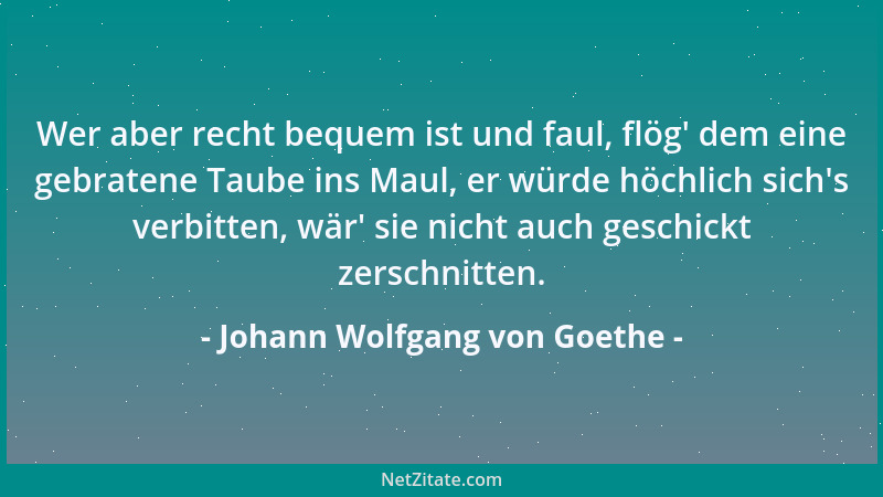 Johann Wolfgang von Goethe - Was soll ich lieben, was soll ich hassen? Man lebt doch nur vom Lebenlassen!...