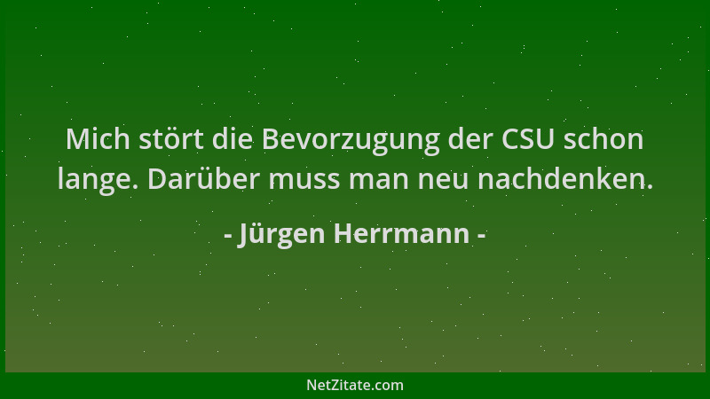 Jürgen Herrmann - Mich stört die Bevorzugung der CSU schon lange. Darüber muss man neu nachdenken....
