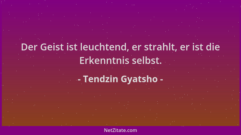 Tendzin Gyatsho - Der Geist ist leuchtend, er strahlt, er ist die Erkenntnis selbst....