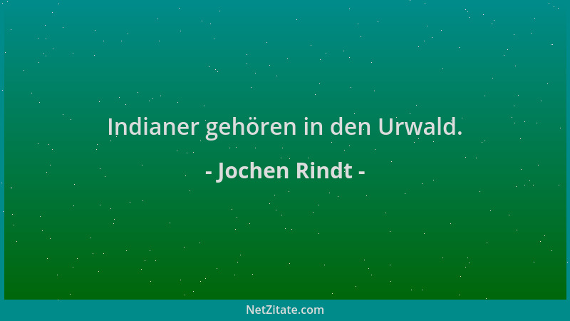 Jochen Rindt - Indianer gehören in den Urwald....