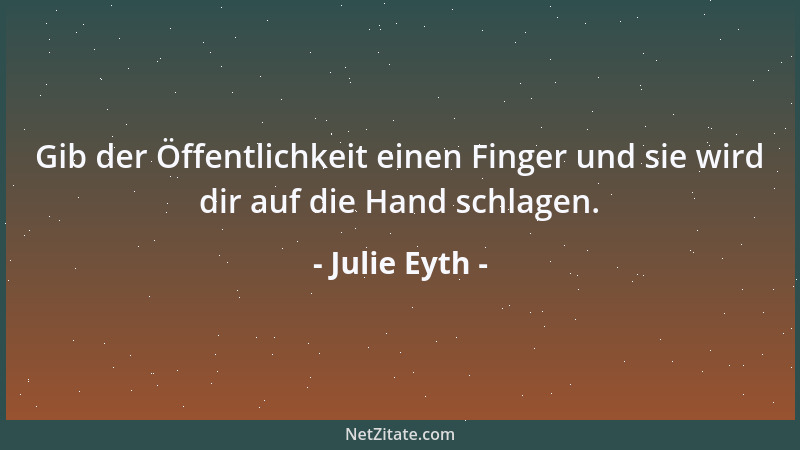 Julie Eyth - Für den Sünder ist die Sünde der Stachel seines Todes und der Tod der Stachel seines Lebens....