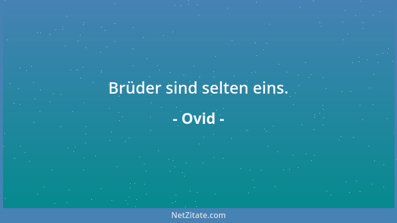 Ovid - Brüder sind selten eins....